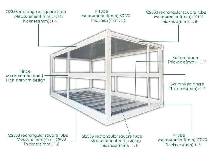 20ft Folding Container House 2nxi
